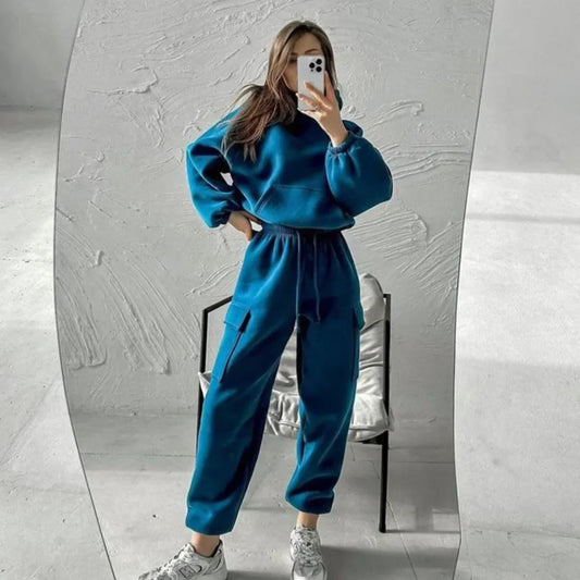 Damen Hoodie Jogginghose Set Locker Passform - Eveloria