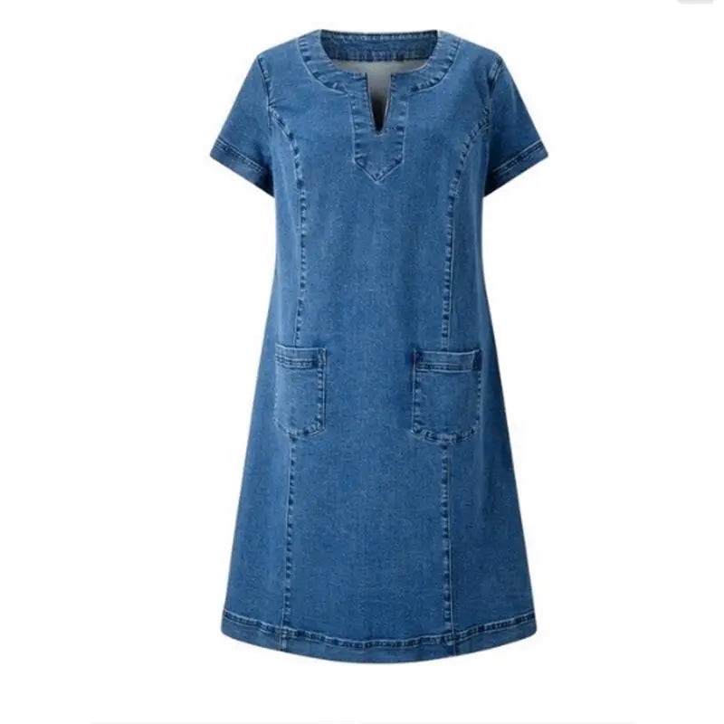 Damen Lässiges Sommerkleid mit Taschen