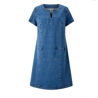 Damen Lässiges Sommerkleid mit Taschen