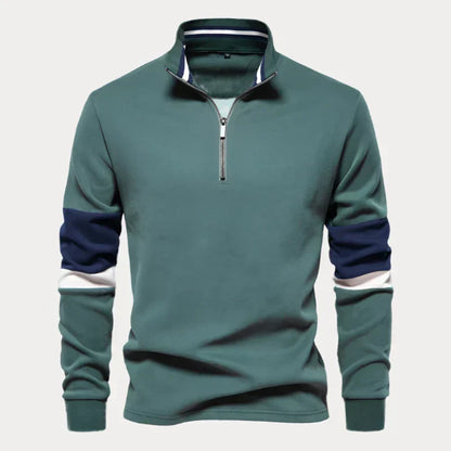 Herren Pullover Stehkragen Streifen