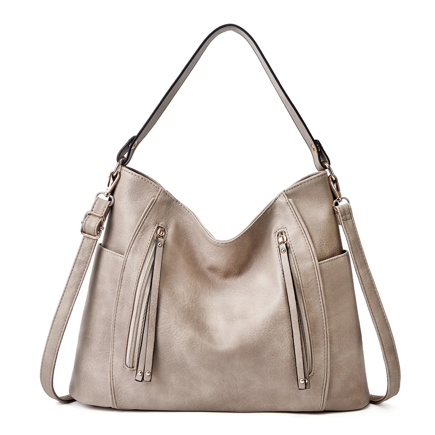 Eveloria Damen Handtasche Elegant Leder Schwarz - Eveloria