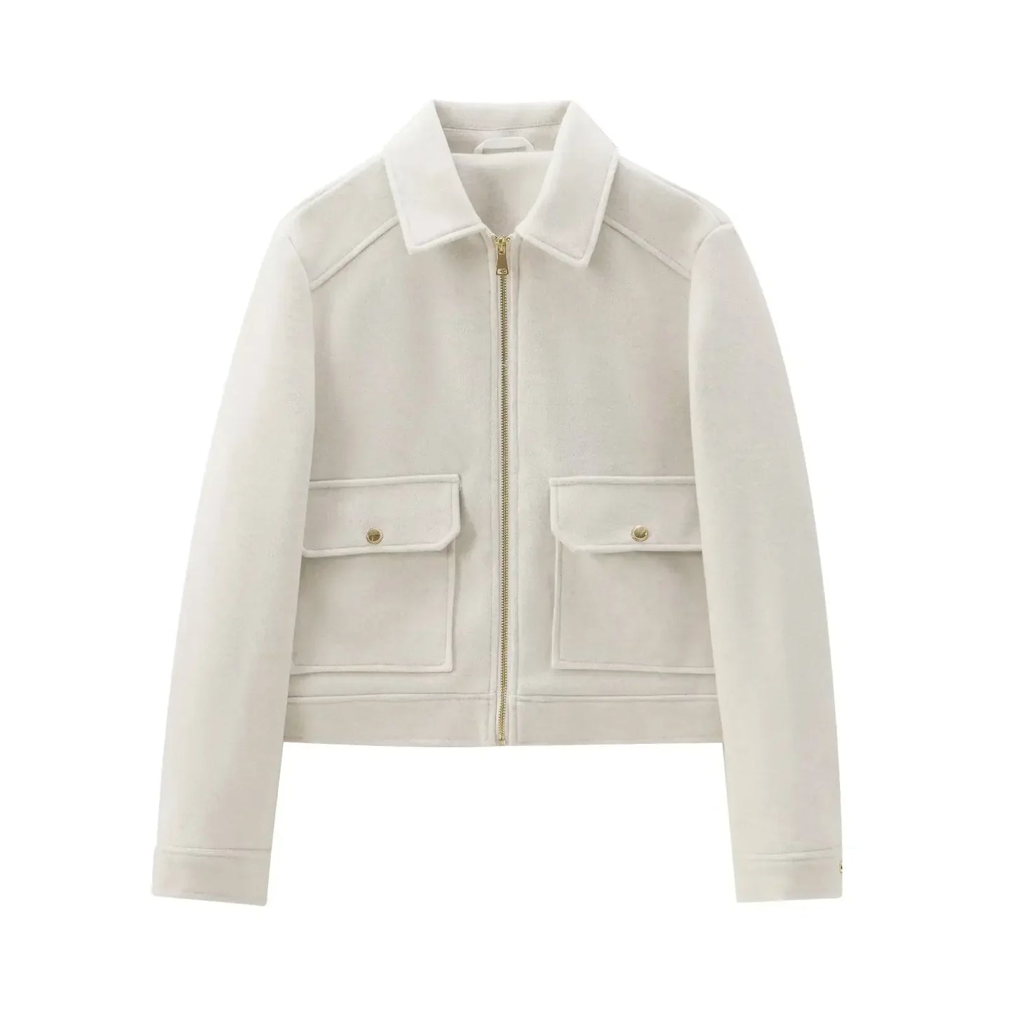 Damen Freizeitjacke Wollmix Reißverschluss