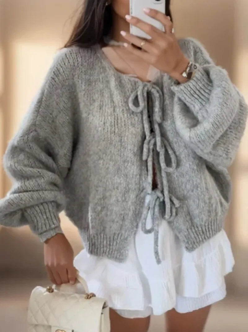Doris Damen Strickjacke Langärmlig Warm Beige