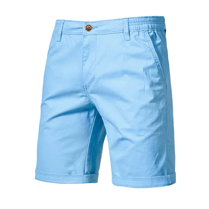 Herren Chino-Shorts Freizeit mit Knopfleiste Beige