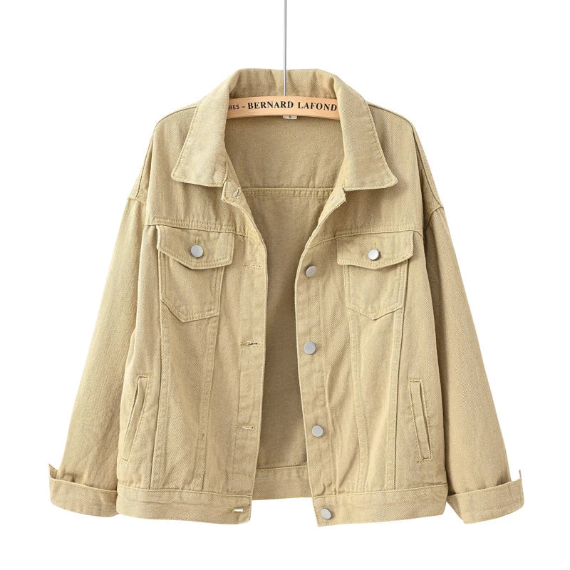 Damen Denimjacke Klassisch Vielfältige Farben