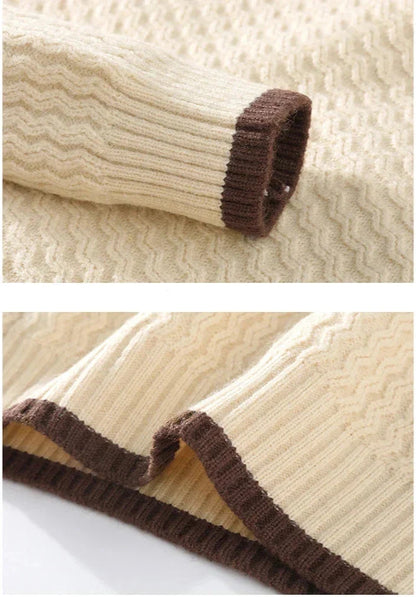 Herren Strickpullover Strukturstrick