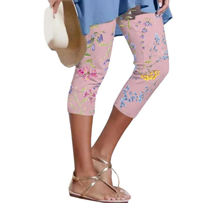 Eveloria Damen Sommerhosen Blumenmuster