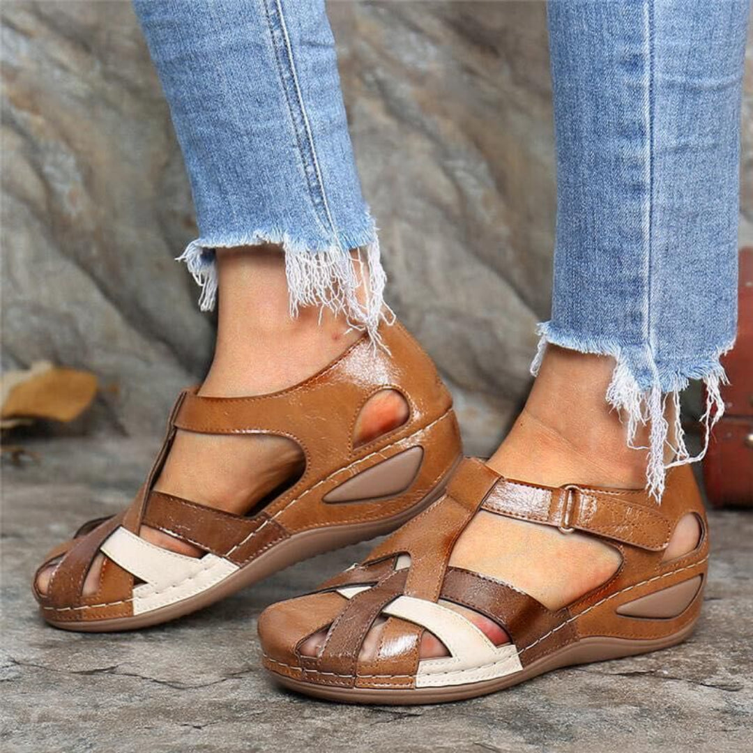 Damen Sandalen Adrianda Klettverschluss Bequem Atmungsaktiv