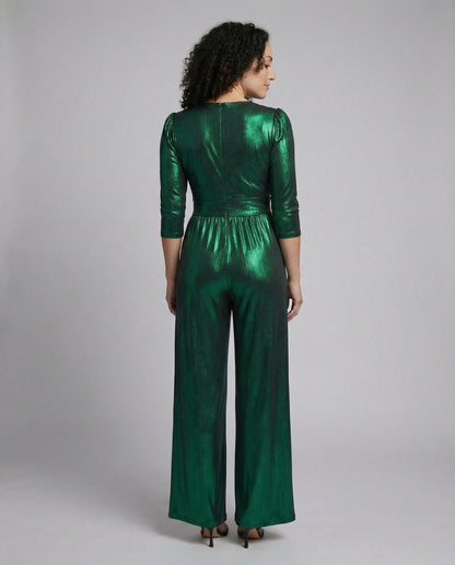 Damen Overall Elegantes Design Glänzend