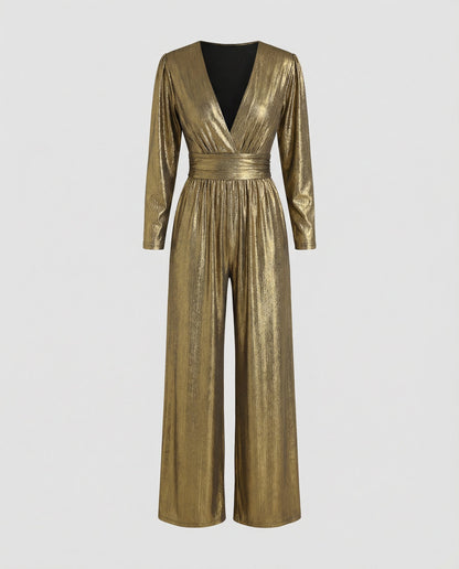 Damen Overall Elegantes Design Glänzend