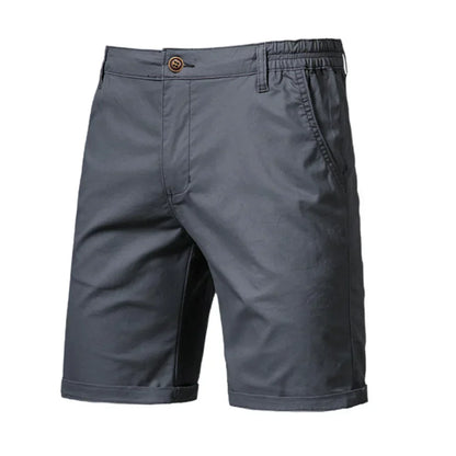 Herren Chino-Shorts Freizeit mit Knopfleiste Beige
