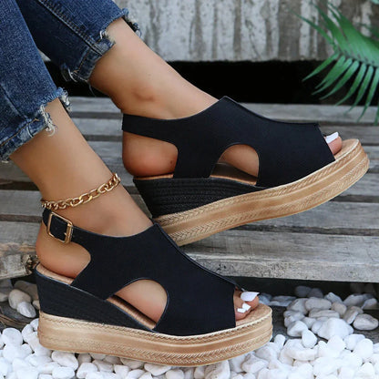 Eveloria Damen Orthopädische Keilsandalen Sommer