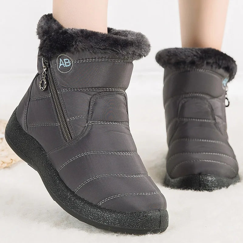 Eveloria Damen Schneestiefel Mid-Calf Wasserabweisend Kunstfell