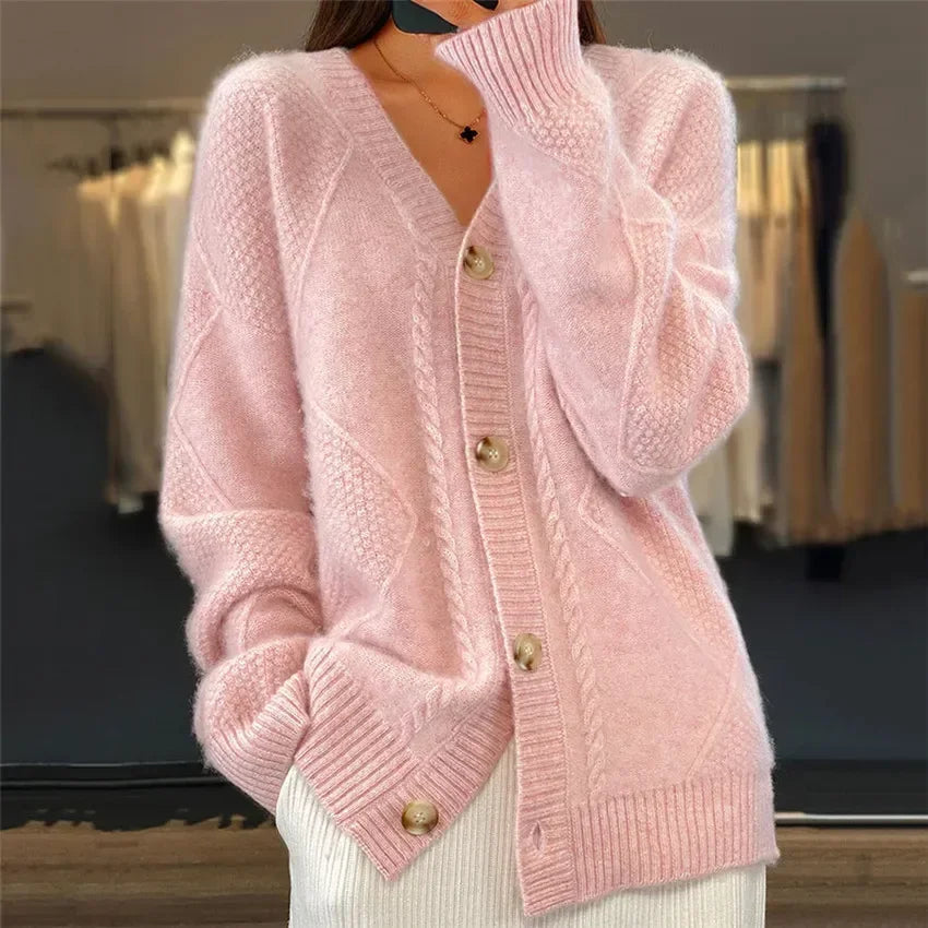 Eveloria Damen Cardigan mit Knöpfen Formell - Eveloria