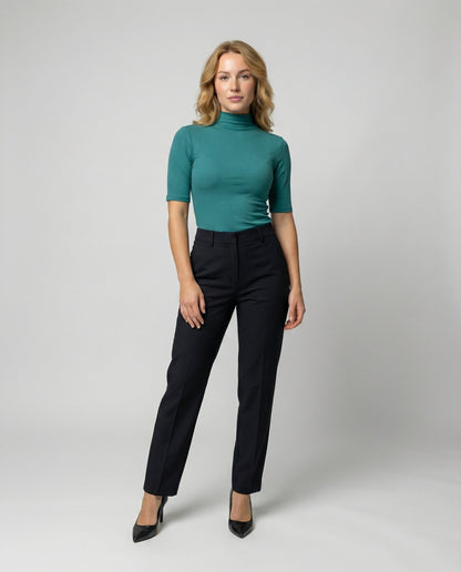 Damen Feinstrick Rollkragenpullover Nahtlos