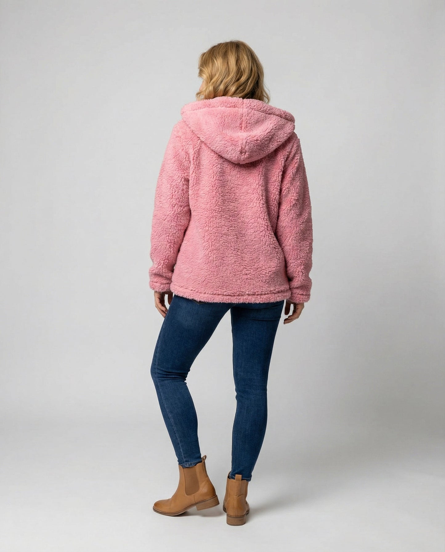 Damen Teddy Fleece Jacke