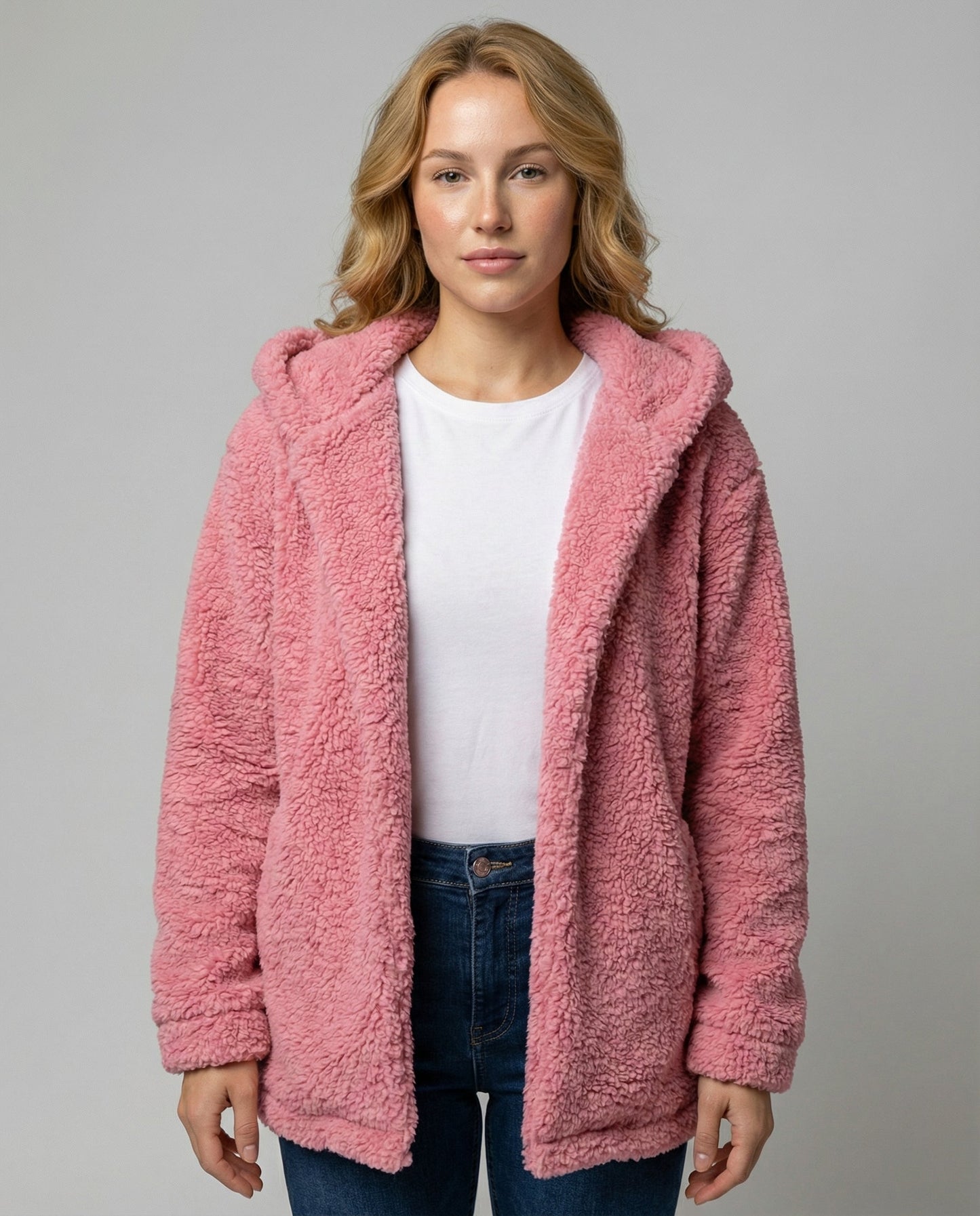 Damen Teddy Fleece Jacke - Eveloria