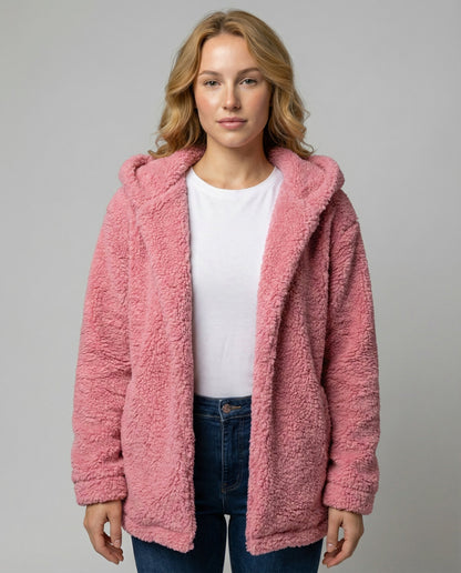 Damen Teddy Fleece Jacke - Eveloria
