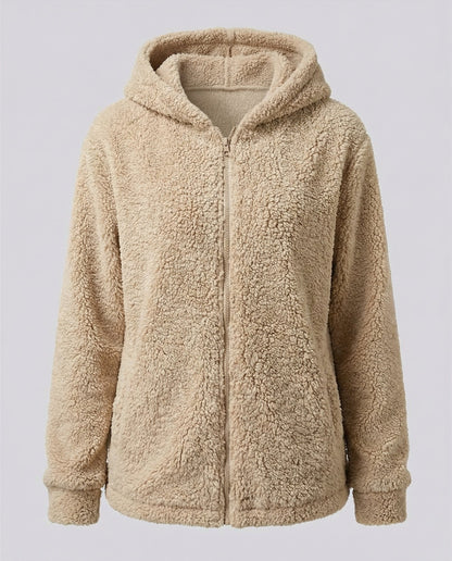 Damen Teddy Fleece Jacke