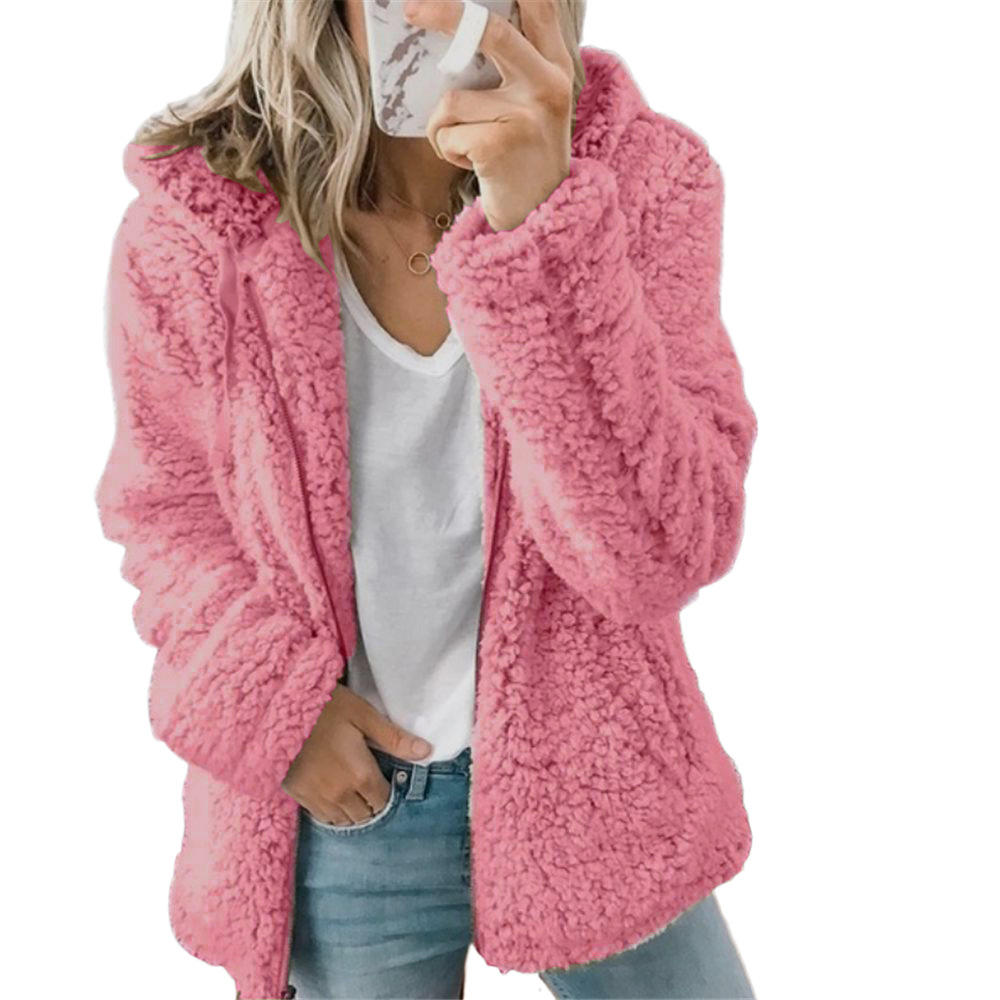 Damen Teddy-Mantel Warm - Eveloria