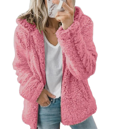 Damen Teddy-Mantel Warm - Eveloria