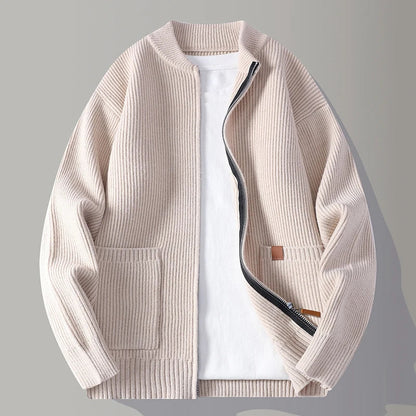 Herren Strickjacke Modern Reißverschluss Bequem