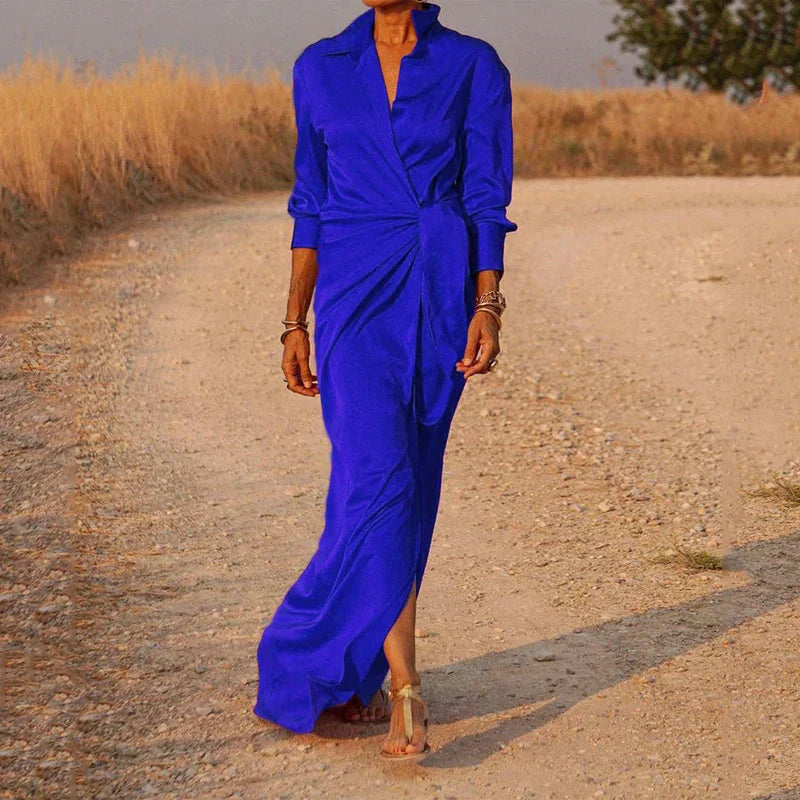 Eveloria Damen Sommerkleid Wickelausschnitt Elegantes