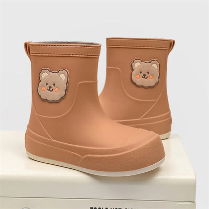 Eveloria Damen Gummistiefel Wasserdicht Knöchellang Bärenmuster