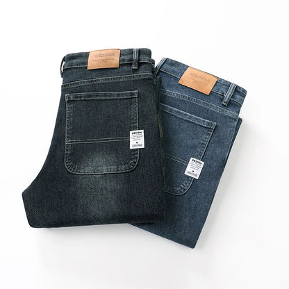 Herren Weite Jeans Blau