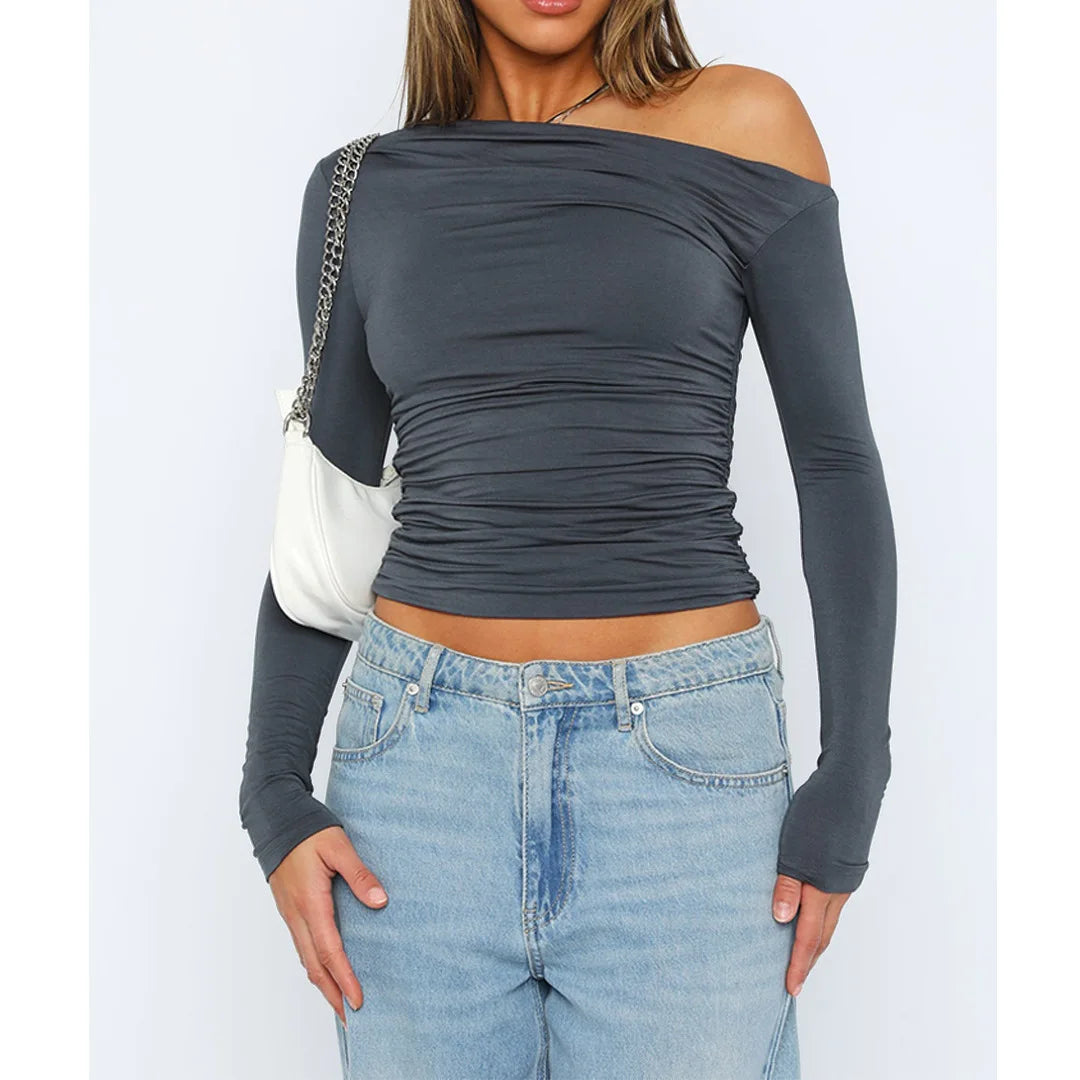 Käthe Damen Langarm-Oberteil Twisted-Design - Norvielle