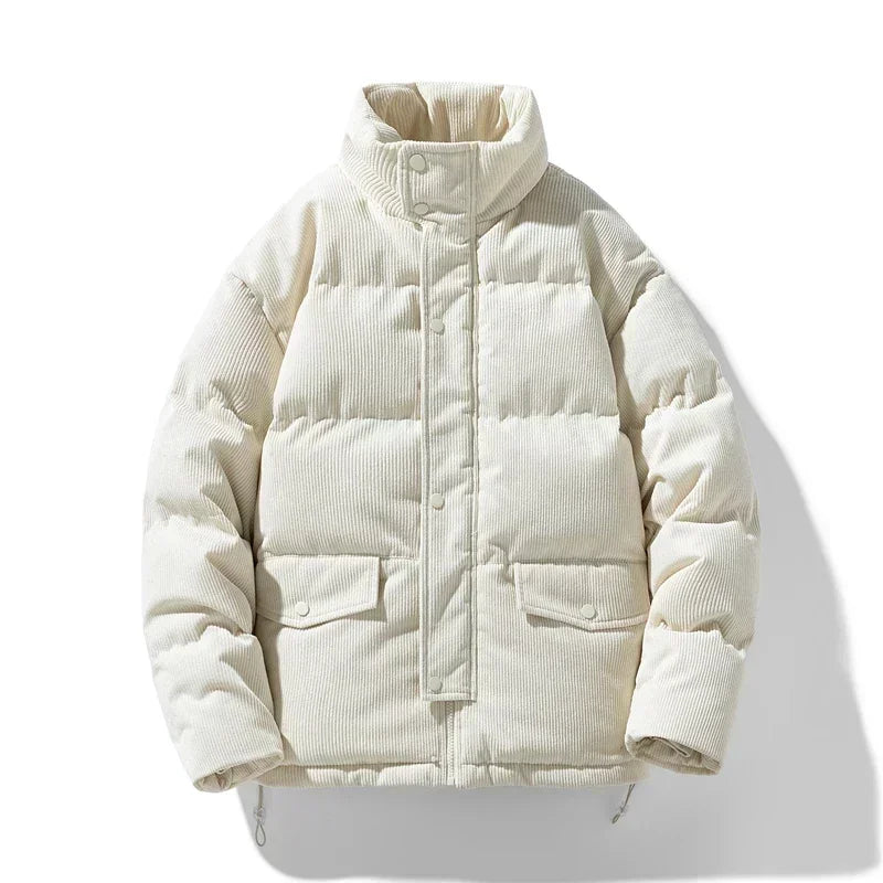 Eveloria Herren Winter-Cord-Steppjacke - Eveloria