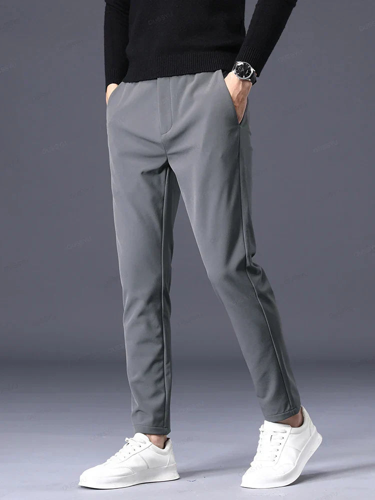 Natan Herren Slim-Fit Hose Schwarz - Norvielle