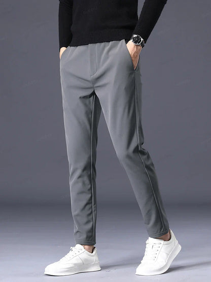 Natan Herren Slim-Fit Hose Schwarz - Norvielle