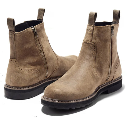 Herren Chelsea Stiefel Elastisch Schwarz Pembroke - Eveloria
