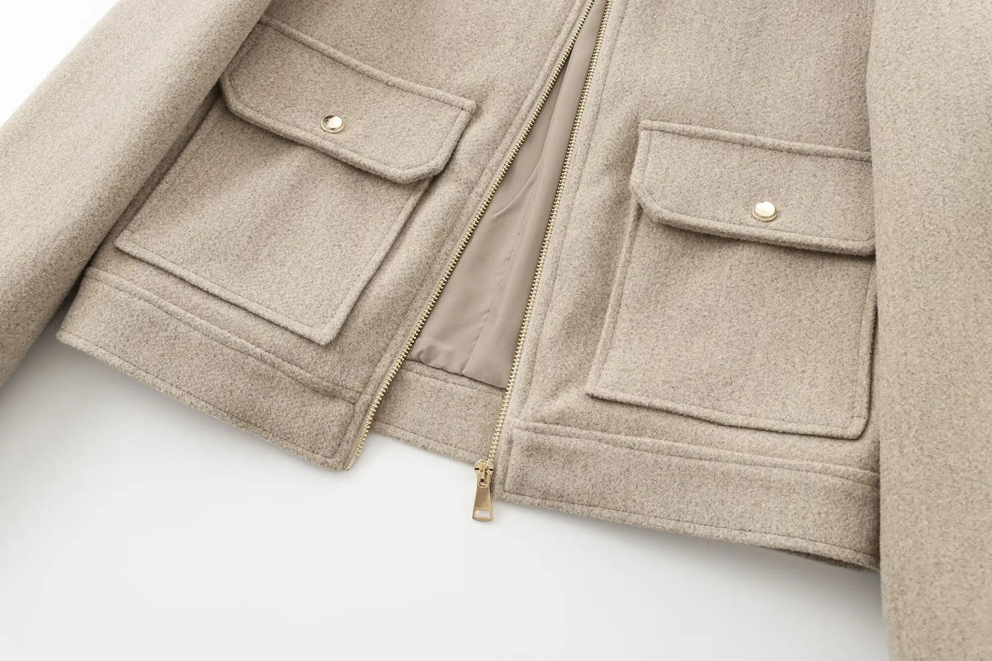 Damen Freizeitjacke Wollmix Reißverschluss