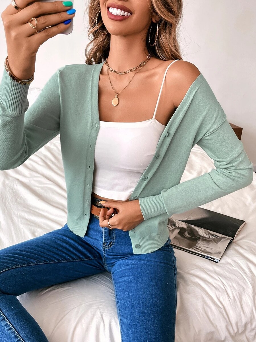 Damen Cardigan Leicht Stilvoll