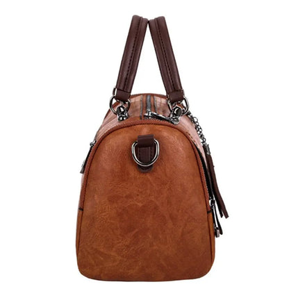 Eveloria Damen Handtasche Weiches Leder Riemen Reißverschluss