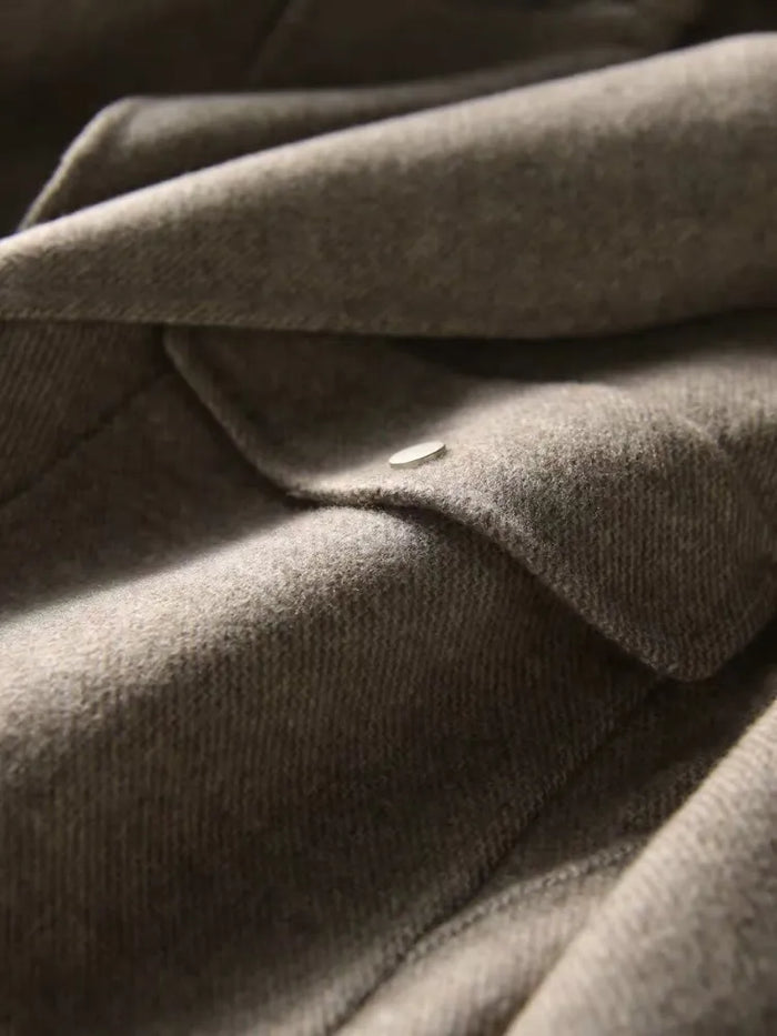 Eveloria Damen Wolljacke Klassisch Mit Klappe