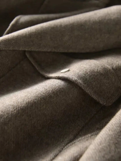 Eveloria Damen Wolljacke Klassisch Mit Klappe