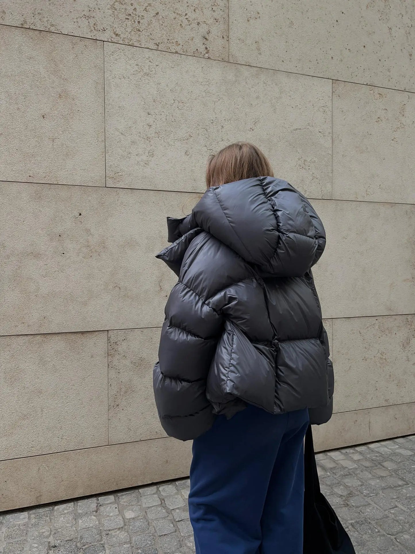 Damen Steppjacke Anthrazit