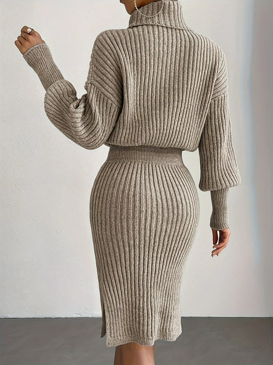 Eveloria Damen Strickset Rock und Oberteil Wärmer Winterlook - Eveloria