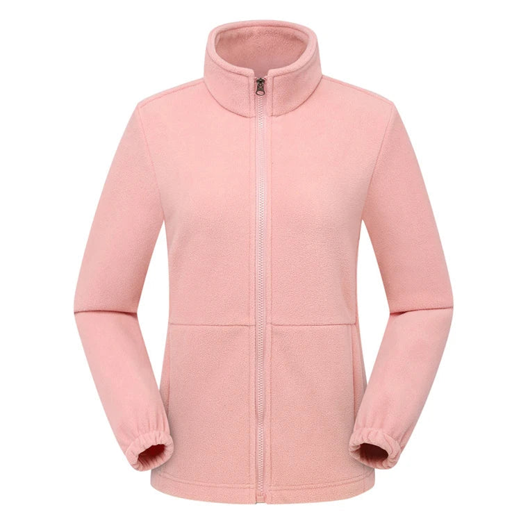 Damen Softjacke Weich gefüttert Stehkragen Schwarz - Eveloria
