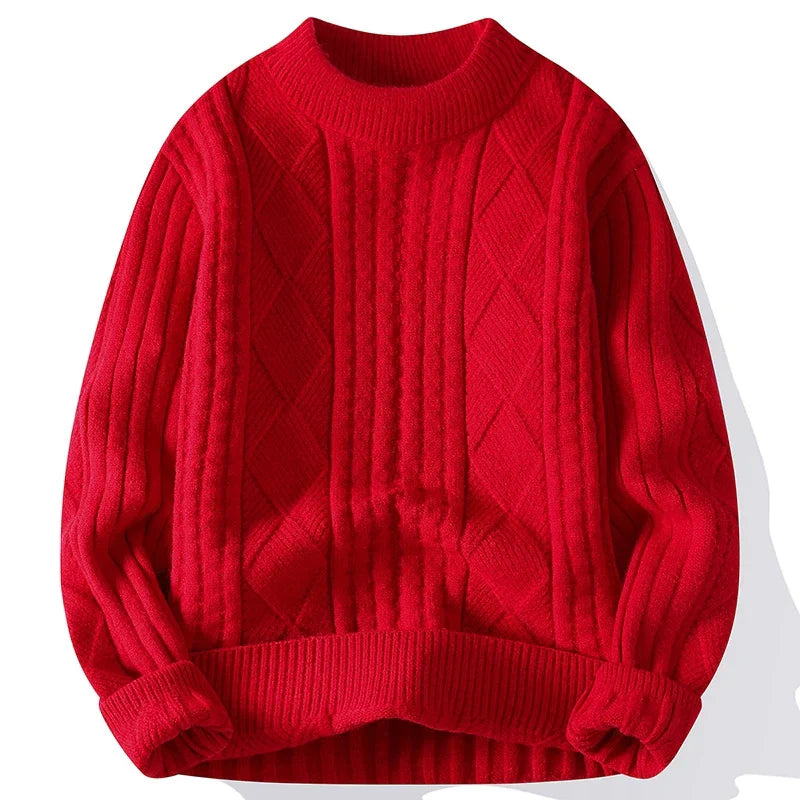 Herrenpullover Diamantmuster Qualität