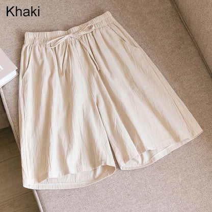 Eveloria Damen Baumwoll Shorts Knielang