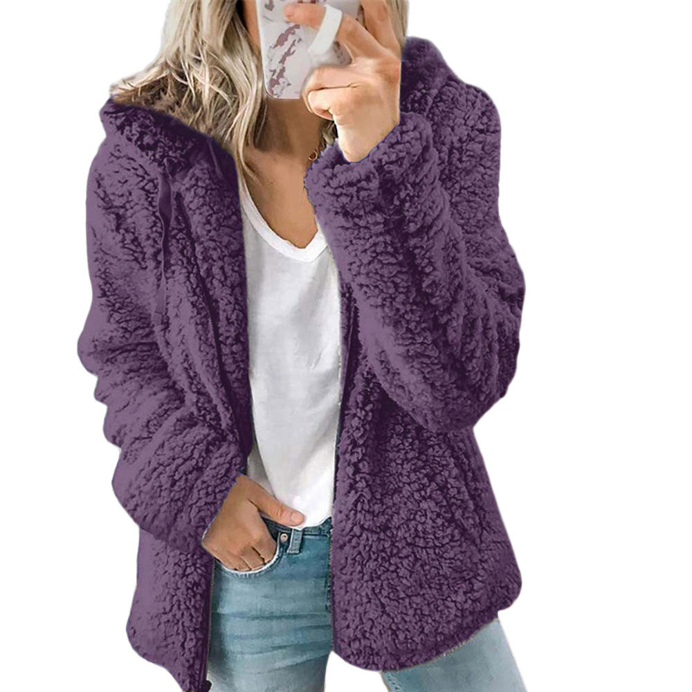 Damen Teddy-Mantel Warm