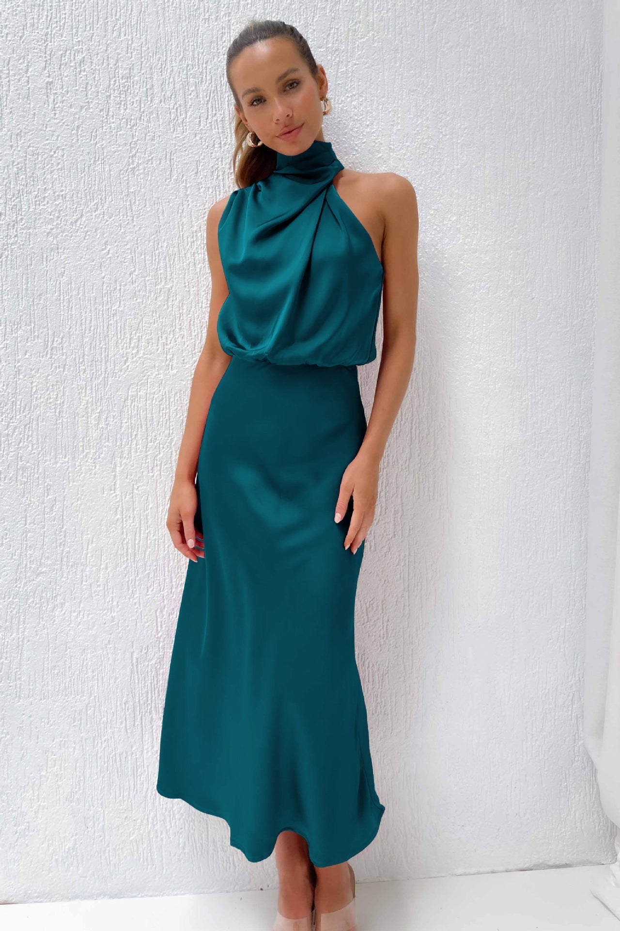 Damen Abendkleid Neckholder Schick