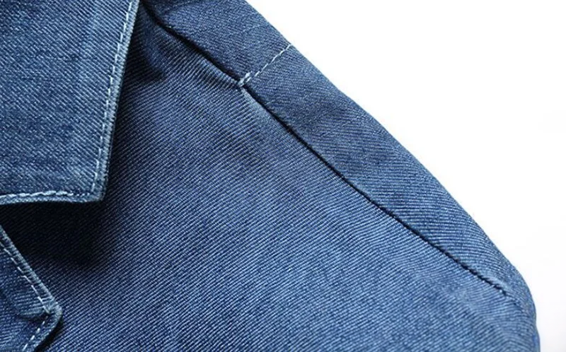 Herren Denim Blazer Modern Slim Fit Blau