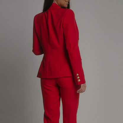 Eveloria Damen Business Anzug Blazer Hosen Set
