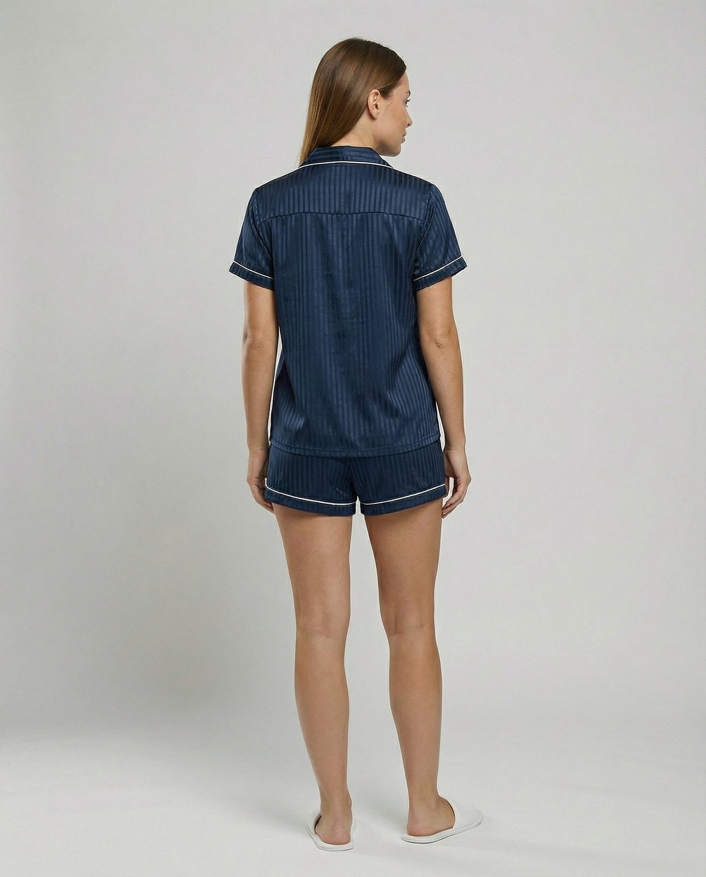 Damen Satin Pyjama Set Komfort