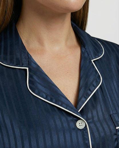 Damen Satin Pyjama Set Komfort